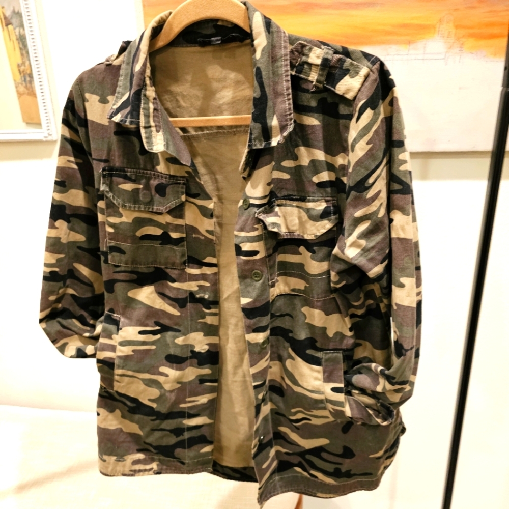 Camouflage Military Style Jacket